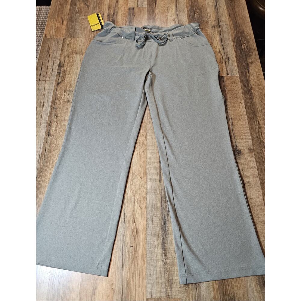 NWT Cabelas Triune Knit Active Flare Pants Cement Heather XL Hiking Outdoors